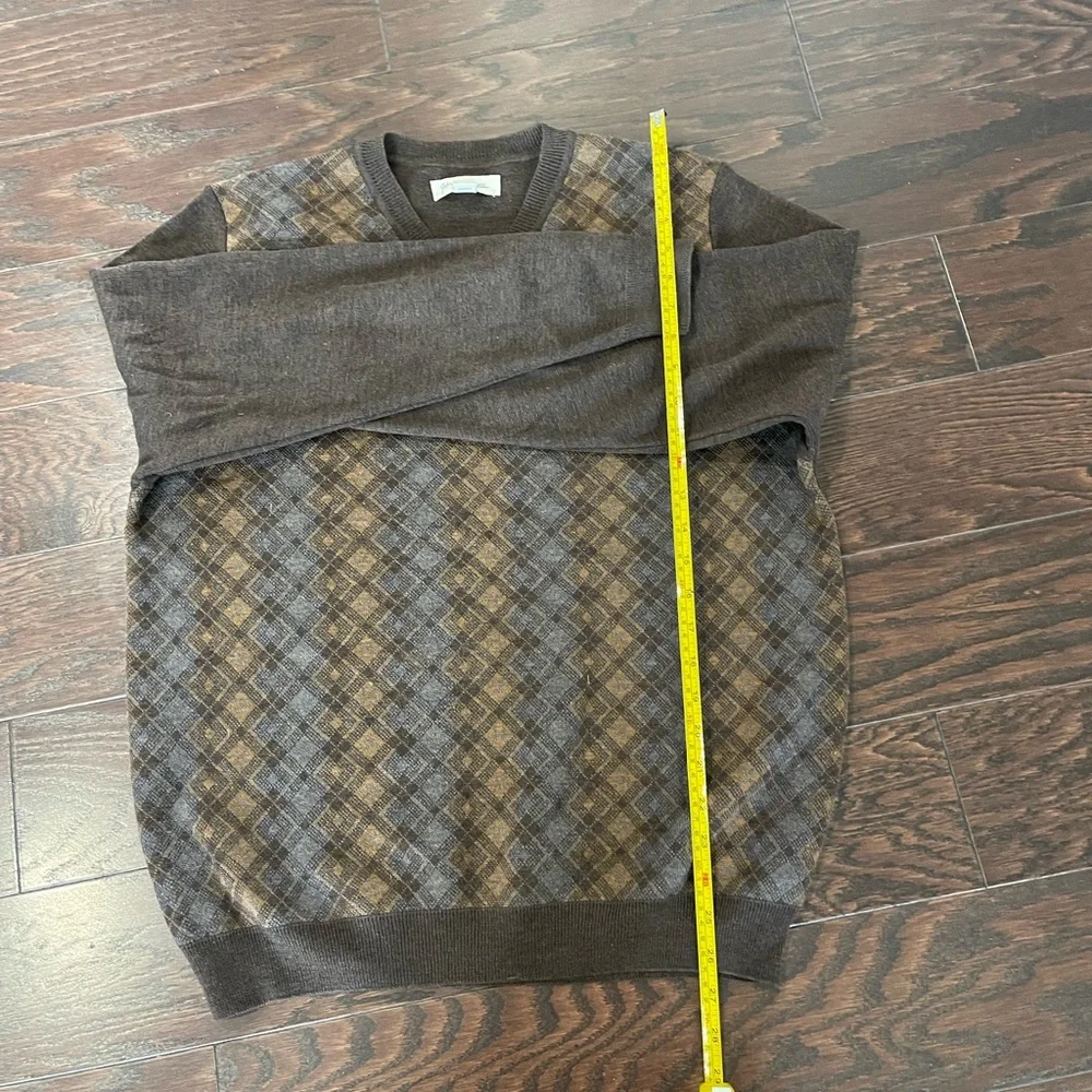 John W. Nordstrom Men 100% Wool Size Medium Merino Wool Sweater Grandpa